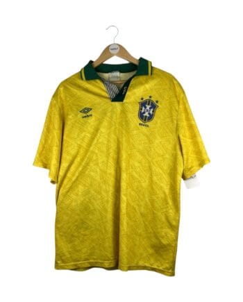 Face avant du maillot 1991-93 – Brésil – Maillot domicile (XL)