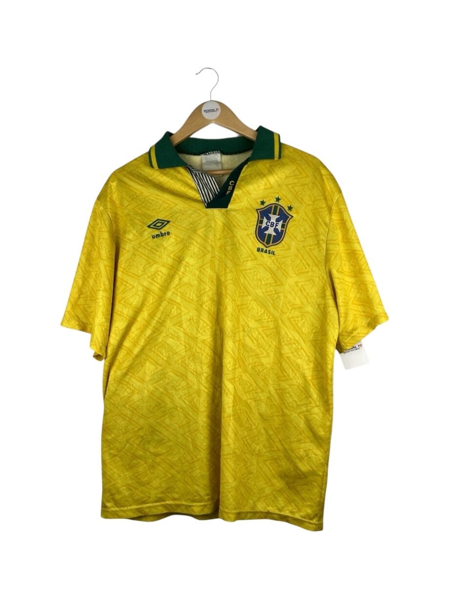Face avant du maillot 1991-93 – Brésil – Maillot domicile (XL)
