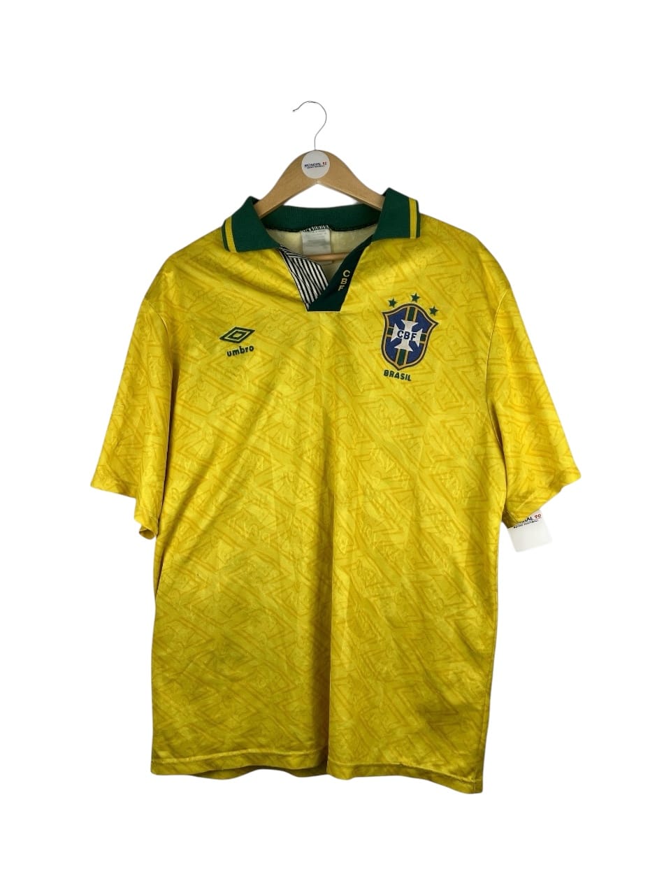 Face avant du maillot 1991-93 – Brésil – Maillot domicile (XL)