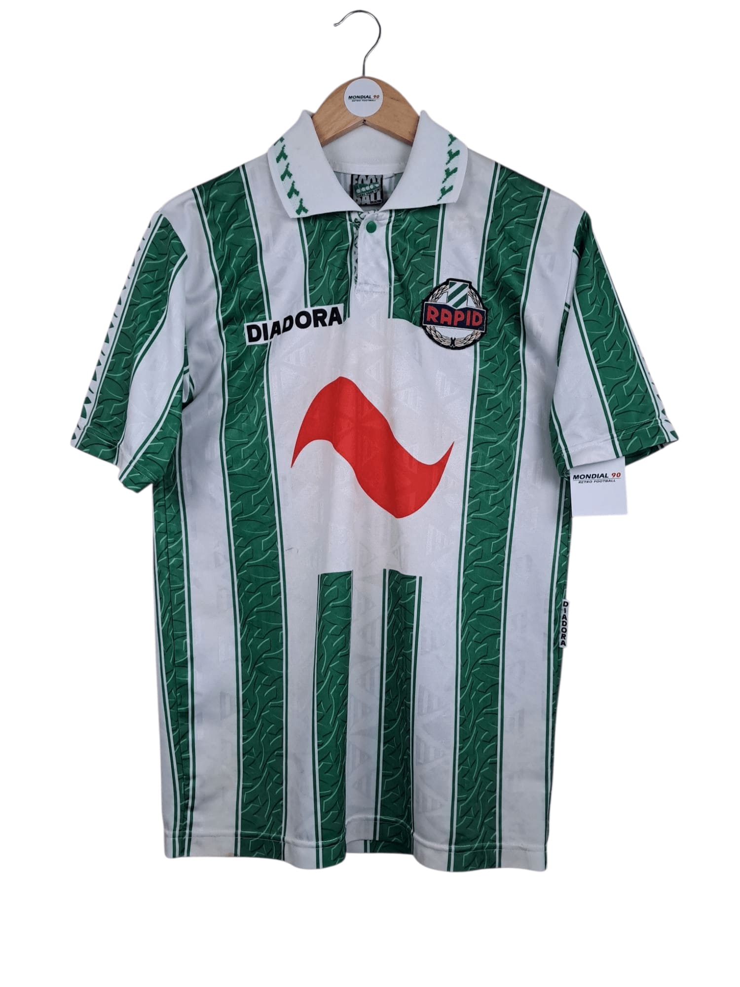Face avant du maillot 1996-98 – Rapid Wien – Maillot domicile (S) – #10 KÜHBAUER