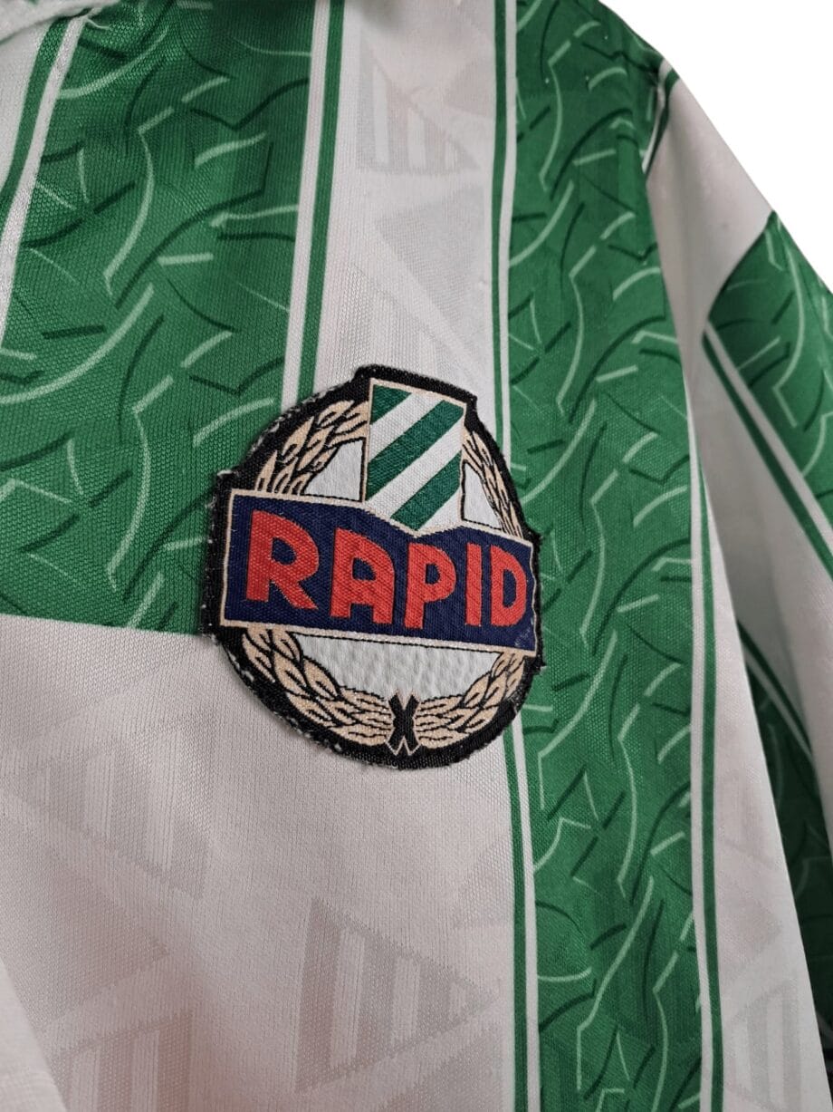 Détail logo 1996-98 – Rapid Wien – Maillot domicile (S) – #10 KÜHBAUER
