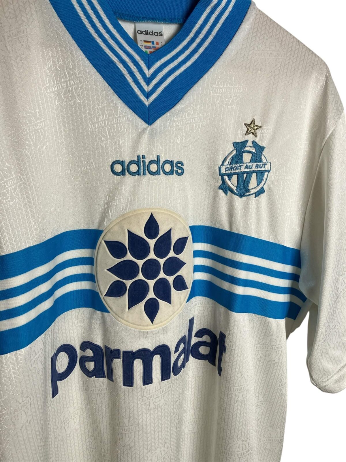 Détail du maillot 1996-97 – Olympique de Marseille – Maillot domicile (L)