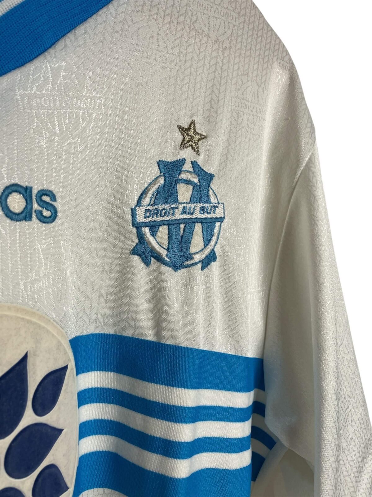 Détail logo 1996-97 – Olympique de Marseille – Maillot domicile (L)