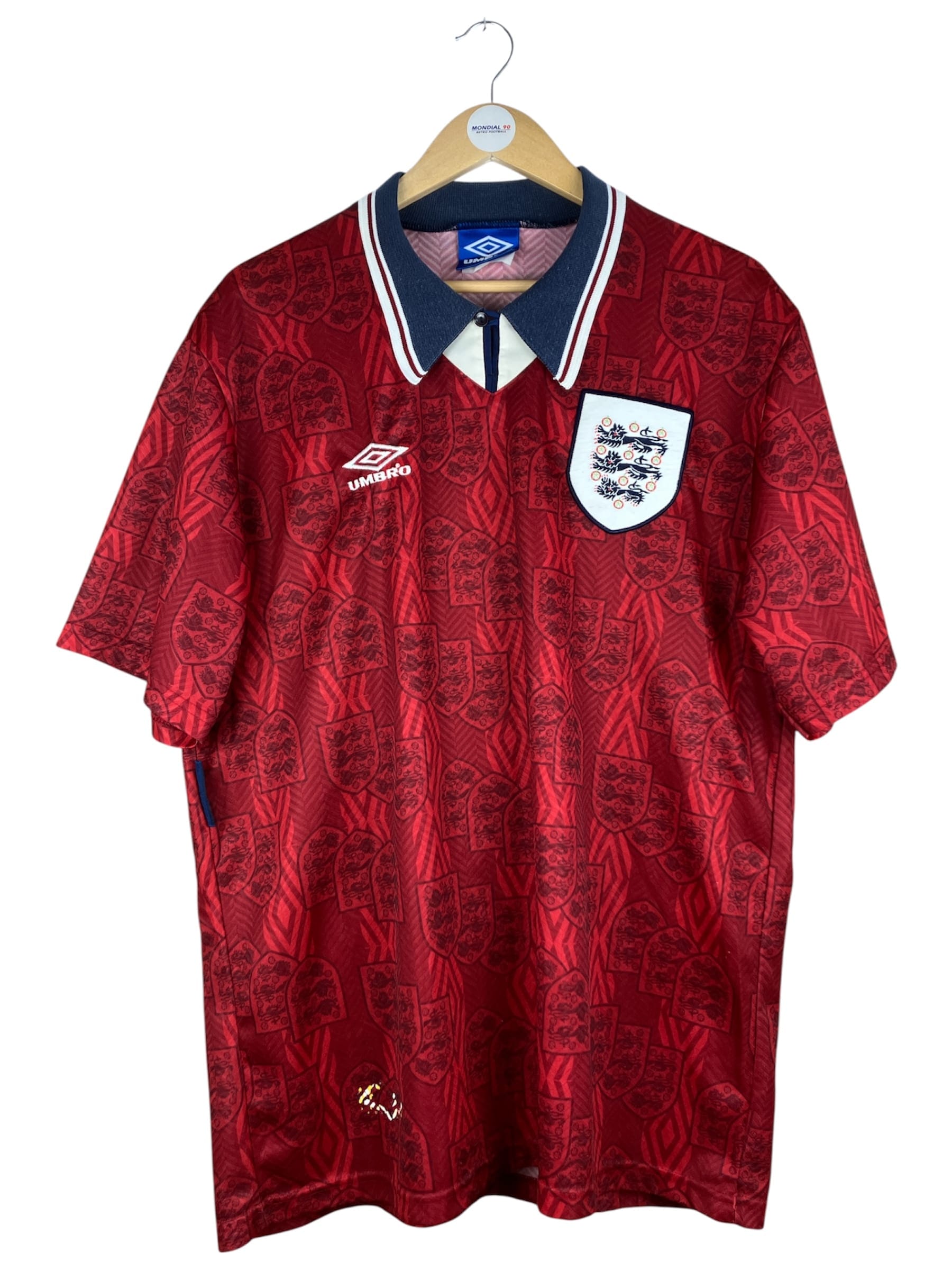 Face avant du maillot 1994-95 – Angleterre – Maillot extérieur (XL)