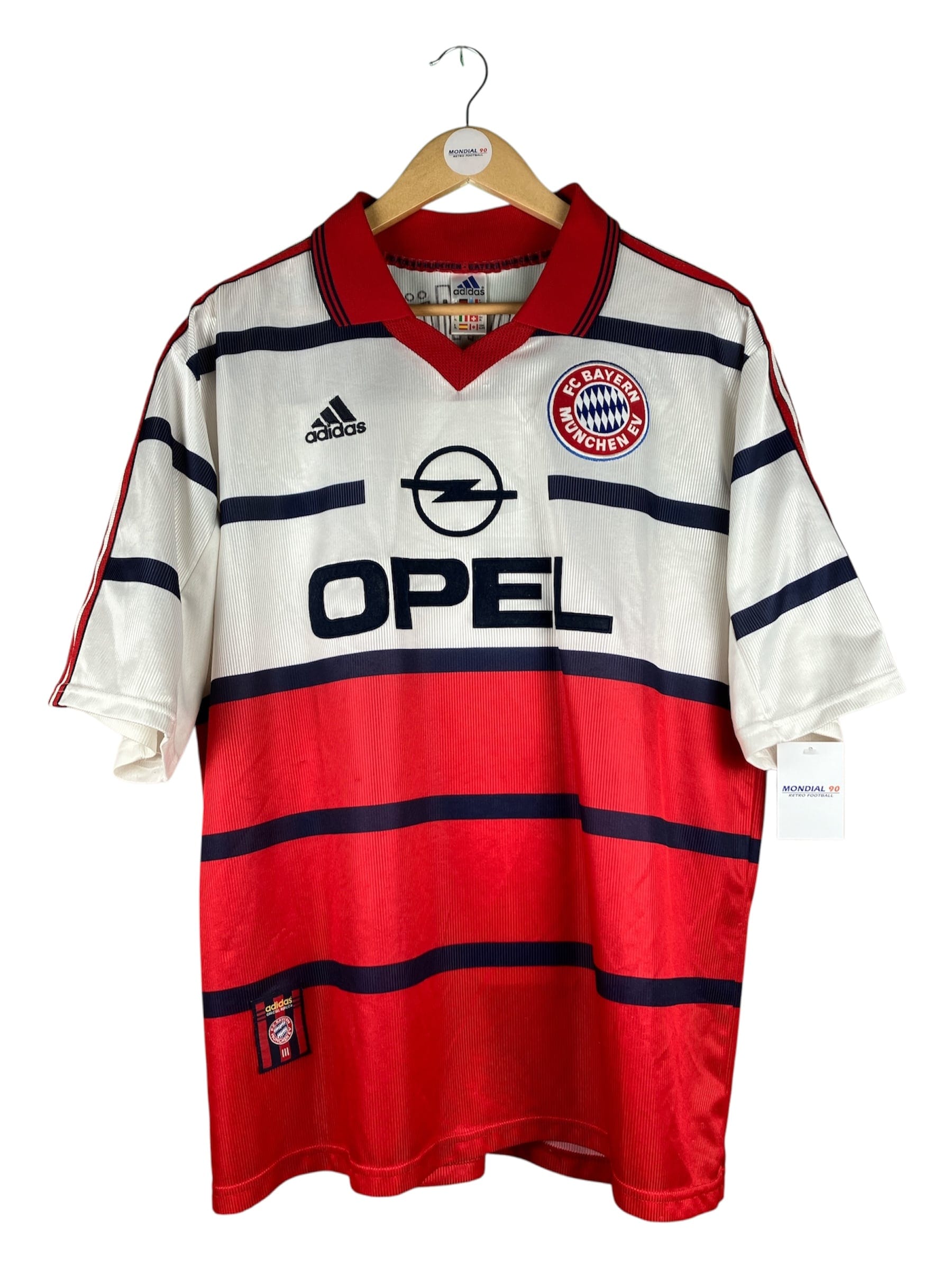 Face avant du maillot 1998-00 – Bayern Munich – Maillot extérieur (XL)