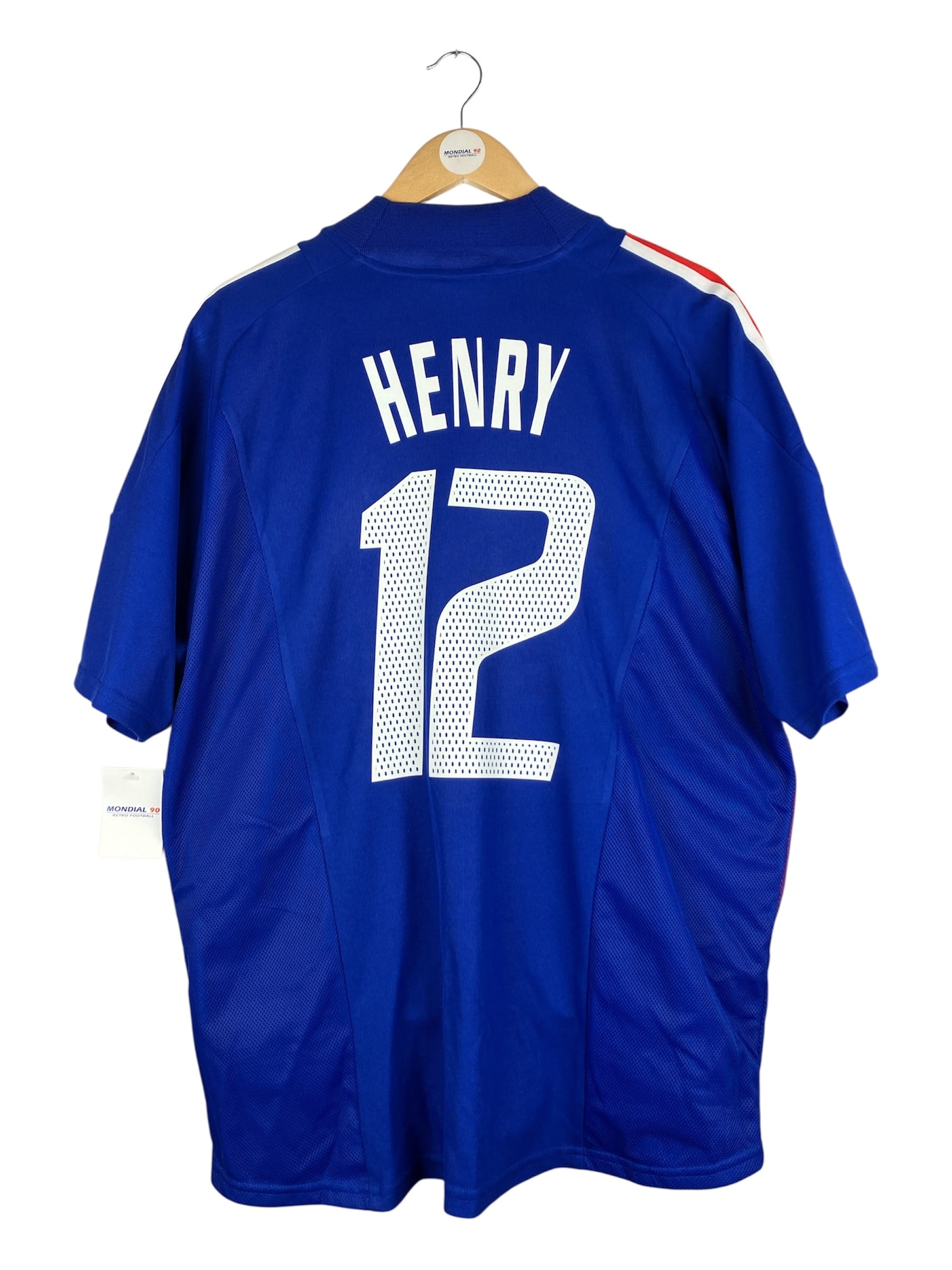 Dos du maillot 2002-03 – France – Maillot domicile (XL) – #12 HENRY