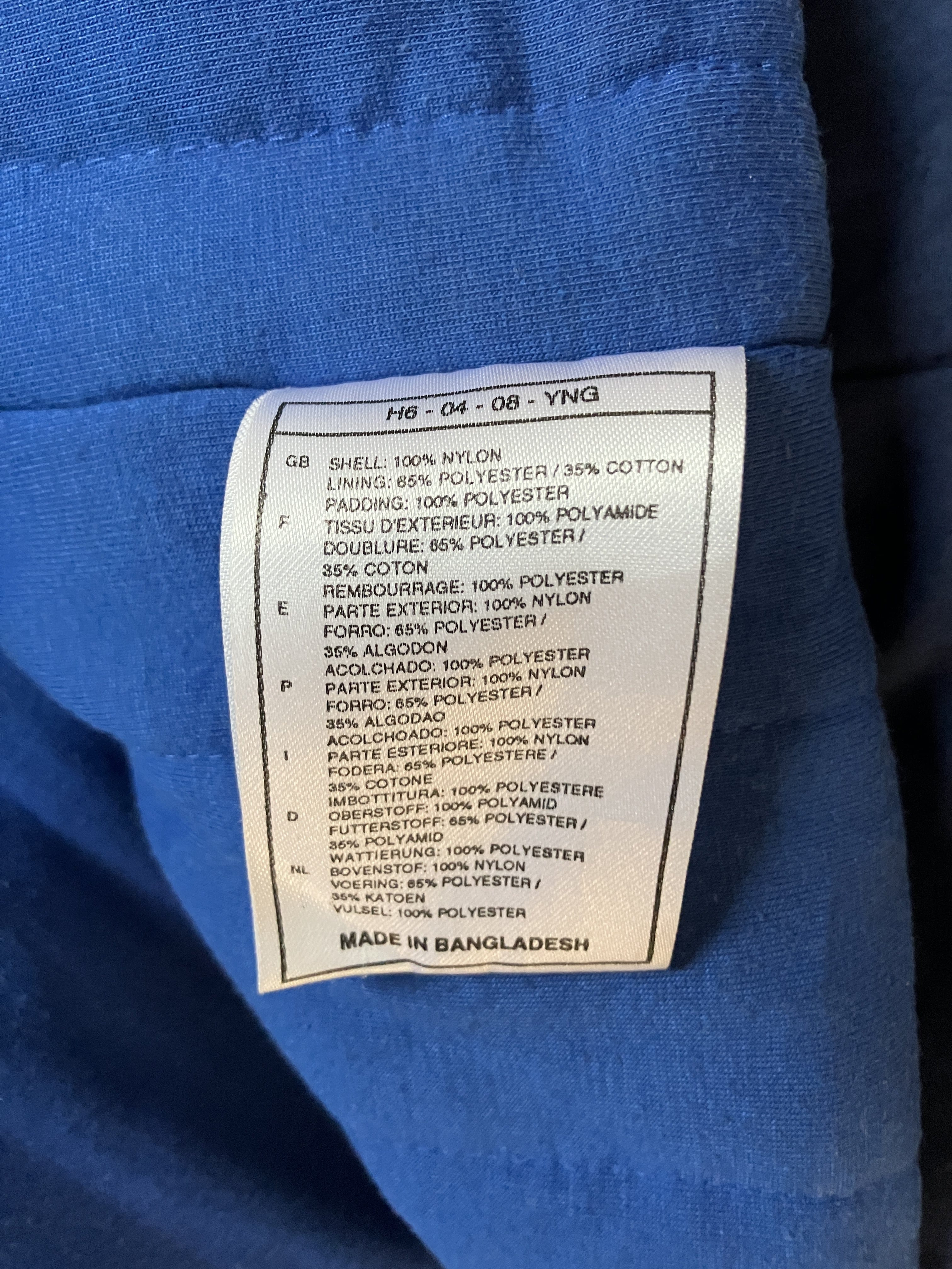 Détail étiquette 1996-97 – Italie – Manteau (XL)